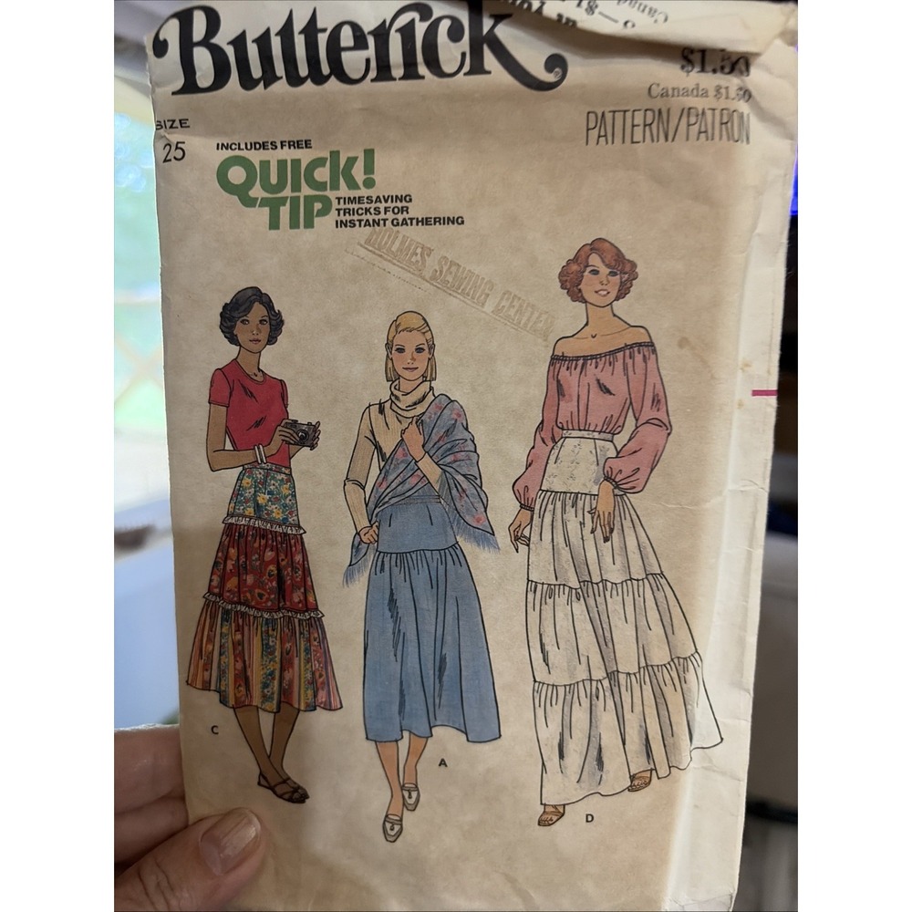 Vintage Butterick Sewing Pattern 5976 Misses Skirt Waist Size 25 Cut Complete